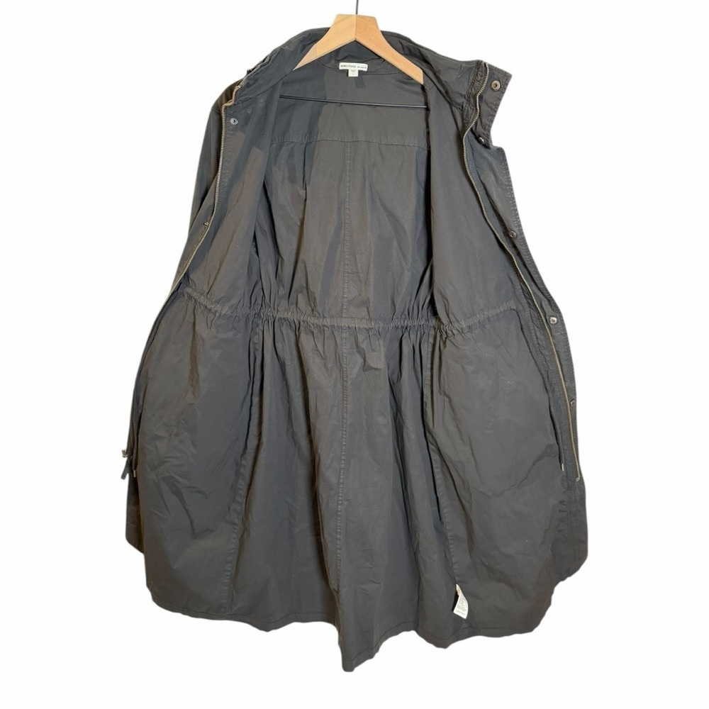 James Perse Black Hooded Utility Parka Minimalist Long Coat Size 1 (Small) - Picture 8 of 10